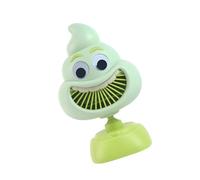 Obotsnoi Piccolo ventilatore elettrico a forma di cacca con ricarica USB e copertura protettiva alla moda perfetto per studio lavoro creativo piccolo