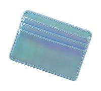 Obotsnoi Porta carte d'identità in pelle PU Banche Scatola per carte di credito Multi Slot Custodie sottili Portafoglio Donne Uomini Copertura Affari Blocco RFID Supporto minimalista, Azzurro