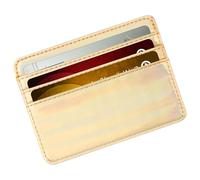 Obotsnoi Porta carte d'identità in pelle PU Banche Scatola per carte di credito Multi Slot Custodie sottili Portafoglio Donne Uomini Copertura Affari Blocco RFID Supporto minimalista, Oro, Bellezza di