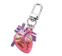 Obotsnoi Portachiavi anatomico con ciondolo a forma di cuore, accessorio educativo per studenti di fisica e professionisti sanitari