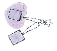 Obotsnoi Portachiavi da collezione per fan della musica popolare accessorio acrilico porta foto con carte estetiche retrò cartone animato portachiavi portachiavi portachiavi con foto abbinate, B