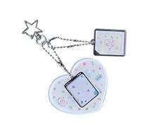 Obotsnoi Portachiavi da collezione per fan della musica popolare accessorio acrilico porta foto con carte estetiche retrò cartone animato portachiavi portachiavi portachiavi con foto abbinate, A