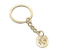 Obotsnoi Portachiavi multiuso versatile per chiavi dell'auto e borse con quattro foglie, quadrifogli e ferro di cavallo, portachiavi in metallo per buona fortuna, Oro rosa, Taglia unica