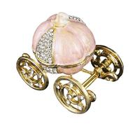Obotsnoi Portagioie realizzato a mano con cristalli impreziositi a forma di zucca, design compatto, soluzione di archiviazione sicura, elegante custodia da viaggio per gioielli