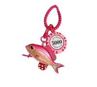 Obotsnoi Pratico accessorio pesce acrilico raffigurante forme realistiche effetti di colore pratico attacco per borse cerniere utilizzare portachiavi impermeabile, Rosso, Taglia unica