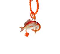 Obotsnoi Pratico accessorio pesce acrilico raffigurante forme realistiche effetti di colore pratico attacco per borse cerniere utilizzare portachiavi impermeabile, A, Taglia unica