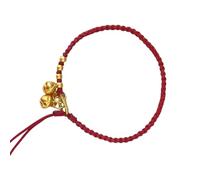 Obotsnoi Regalo di Capodanno rosso intrecciato simboleggia pace e felicità con chiusura regolabile disegni stringa con fascino