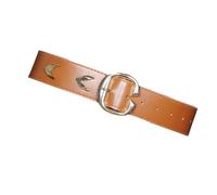 Obotsnoi Regolabile PU Cintura Corsetto In Pelle Ampia Cintura Per Le Donne Trench Cappotti Vestito Styling Vita Cincher Accessorio PU Leather Fashion Belt, D, Gold buckle