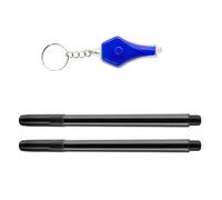 Obotsnoi Set di 2 penne con inchiostro invisibile, con portachiavi leggero, per messaggi segreti, penna segreta, per bambini, compleanni, feste di Natale, decorazioni per torte