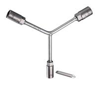 Obotsnoi Set di chiavi a bussola multifunzione da 6 dimensioni, con design retrattile e punte piatte a croce da 8/10/12/14/17 mm con cacciavite a doppia estremità