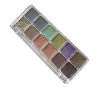 Obotsnoi Set di pittura ad acquerello in 12 colori Set di pittura ad acquerello solido Facile da usare pigmento perlato per lezioni d'arte di artisti