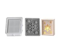 Obotsnoi Set di stampi per biscotti in silicone di alta qualità con fiocco di neve, renna, motivo angelico, design facile da pulire, stampi per decorazioni natalizie