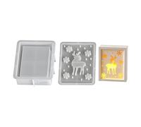 Obotsnoi Set di stampi per biscotti in silicone di alta qualità con fiocco di neve, renna, motivo angelico, design facile da pulire, stampi per decorazioni natalizie