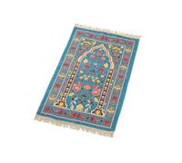 Obotsnoi Tappeto musulmano coperta da preghiera tappeti con nappe tappetino 70 x 110 cm motivo floreale tappeto inginocchiato tappeto portatile tappetino da preghiera