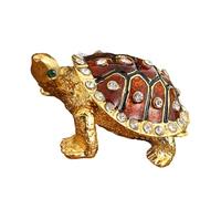 Obotsnoi Tartarughe classiche Design Organizzatori di gioielli in metallo Scatola decorativa per case Ufficio Display da tavolo Vintage Turtles Jewelry Box