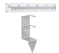 Obotsnoi Tubi di ricambio per misurazione della pioggia all'aperto con marcatura a doppia scala e set braceket per tracciamenti di dati meteorologici Sostituzione collettore di piogge in cortile