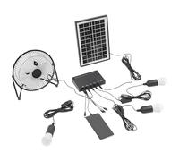 Obotsnoi Ventilatore da tavolo solare portatile da 8 pollici con ricarica USB per emergenze esterne Ventilatore solare zaino in spalla