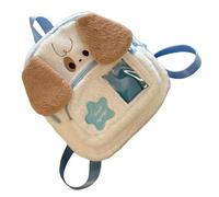 Obotsnoi Zaini a forma di cane del fumetto con cinghia regolabile pratico facile da pulire borsa per bambini resistente all'usura cinghia regolabile pratica facile da indossare borsa per bambini, Blu