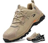 OBQcare Scarpe Cucina Uomo Scarpe Antinfortunistiche Leggere Scarpe Antinfortunistiche Uomo Leggere Antiscivolo Anti-sfondamento Sneakers Beige 40EU