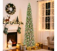 Obralitic Albero di Natale pop-up a pelo lungo da 1,8 m, con 100 luci timer e telecomando, decorazione per casa, appartamento, ufficio, vacanze, feste, facile da montare
