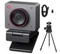 OBSBOT Meet 2 Ultra HD 4K Streaming Webcam, 1080p at 60 FPS, Videokonferenz Kamera mit KI Automatischem Bildausschnitt, USB-C, Dual Noise Reducing Mics, Ideal for Gaming or Streaming- Grau