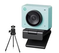 OBSBOT Meet SE 1080P 100FPS Webcam per PC, Web Cam USB con tracciamento AI, Microfono, Treppiede, HDR sfalsato, Modalità Bellezza, Telecamera streaming Plug&Play per laptop/desktop, Conferenza Verde