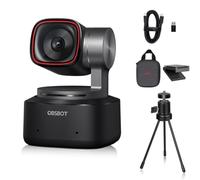 OBSBOT Tiny 2 con Tripod, Webcam PTZ 4K con Intelligenza Artificiale | CMOS da 1/1,5", Messa a Fuoco 4 Volte Più Veloce, USB 3.0, Trasferimento Dati 10 Volte Più Veloce, Controllo Vocale