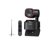 OBSBOT Tiny 2 Lite - Webcam 4K & Telecomando Remote Control & Treppiede allungabile,PTZ in Streaming con Sensore 1/2”, Tracking AI, Controllo dei Gesti, 60 FPS, HDR, Microfoni