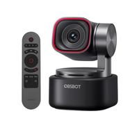 OBSBOT Tiny 3 con Telecomando, 4K PTZ Webcam con Audio Spaziale, Tri-Mic, Sensore da 1/1,28", HDR DGG a 120 FPS, Videocamera per PC con Tracciamento AI, Ideale per Riunioni o Streaming, Ecc.