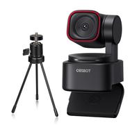 OBSBOT Tiny 3 Lite con Treppiede, 4K Webcam PTZ con Audio Spaziale, Array Tri-Mic, 1080P&120FPS HDR, Videocamera per PC con Tracciamento AI, Localizzatore Vocale, Ideale per lo Streaming