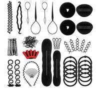 OBSCYON Set di 27 strumenti per lo styling dei capelli, accessori per capelli fai da te, kit di strumenti per la modellazione dei capelli magici a spirale veloce per capelli per donne e ragazze