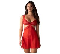Obsessive Cupide Desir - sensuale set lingerie in pizzo trasparente rosso