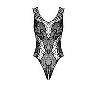 Obsessive Bodystocking Femminile Erotico Trasparente B138, Nero,M