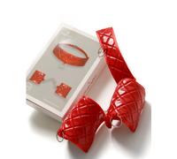 Obsessive Collare e manette rosso Cuffs & Choker Roleplay