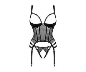 Obsessive Corsetto Erotico Trasparente Coppa Aperta Lanelia