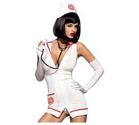 Costume da Infermiera Sexy "Obsessive Emergency" - bianco (taglia S/M)