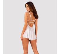 Obsessive Heavenlly Babydoll IN Bello Floreale Pizzo IN Trasparente Bianco