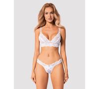 Set Heavenlly di Obsessive - completo intimo in pizzo (bianco)