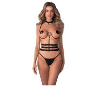 Obsessive - imbracatura con catene (nero)