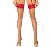 Obsessive Ingridia Calze Delicate con Pizzo Rosso ML