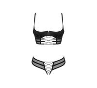 Obsessive Roxelia 2-pcs Cupless Set Black M/L