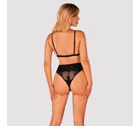 Obsessive Nero Corpo IN Morbido Materiale Elasticizzato E Pizzo Im Aufregenden