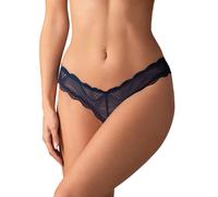 Obsessive Nightly Blue Crotchless Thong Black M/L
