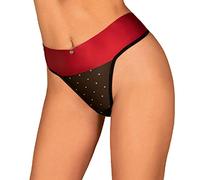 Obsessive Perizoma Femminile Sexy A Pois Tienesy, Nero,L-XL