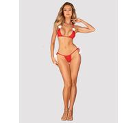 OBSESSIVE REGGISENO E PERIZOMA ROSSO NATALIZIO COMPLETINO SEXY PER DONNA HOT O/S