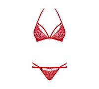 Obsessive Set reggiseno da donna, Colore: rosso, Large-X-Large