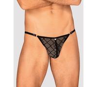 OBSESSIVE UOMO PERIZOMA NERO CON TRASPARENZE INTIMO MASCHILE SEXY TAGLIA UNICA