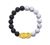 obsidian bracelet, Gold 999 Pixiu Bracelet Chinese Style Mens And Womes 24K Real Solid To Make A Fortune(7)