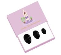 Obsidian Yoni Egg Yoni Wand Set di uova d'amore in pietra naturale uova forate e non forate per esercizi di Kegel prodotto femminile-Undrill Egg con scatola