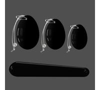 Obsidian Yoni Egg Yoni Wand Set di uova d'amore in pietra naturale uova forate e non forate per esercizi di Kegel Prodotto femminile-Set di corde in silicone
